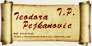 Teodora Pejkanović vizit kartica